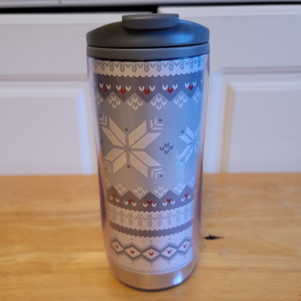 Whole Home Winter Sweater Print Insulated Travel Mug